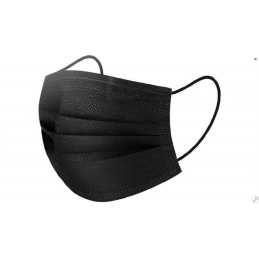Mouth mask black per set of 3